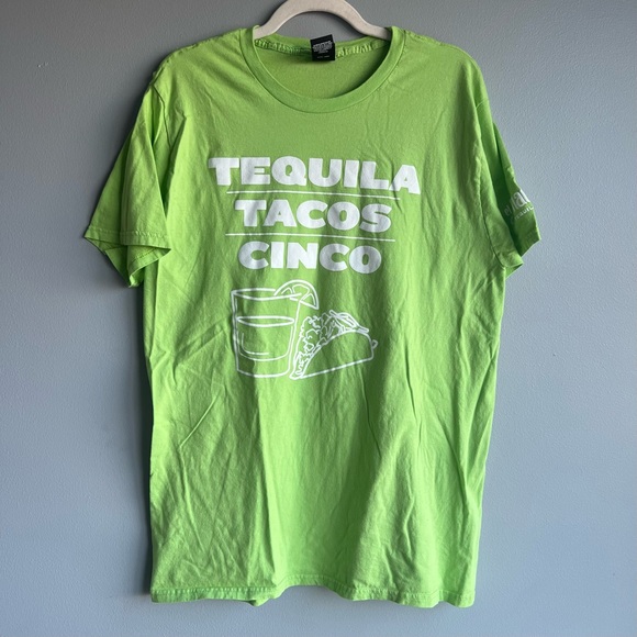 Hanes Other - Green Hanes Tacos & Tequila Tee Shirt